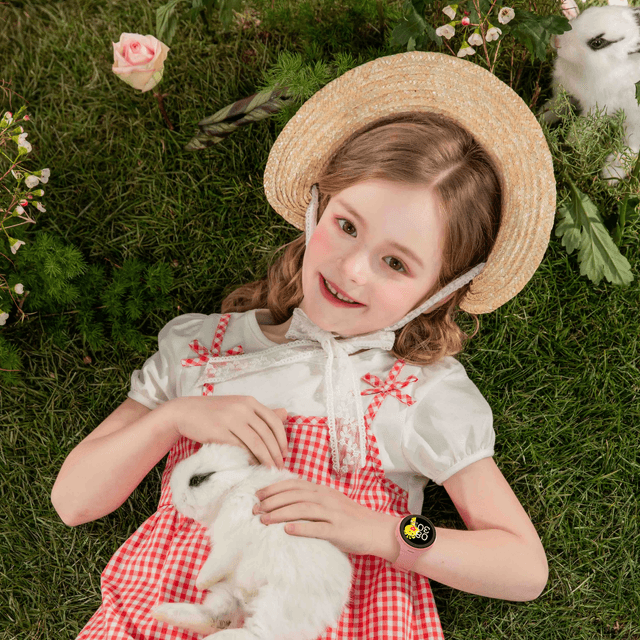 Porodo 4G Kids GPS Smart Watch with JuniCare app - Pink