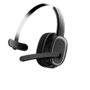 Porodo Mono Headphone with Microphone - Black