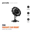 Porodo Stereoscopic Rotation Multiangle Control Magnetic Car Mount -  Black - SW1hZ2U6MzI3NjA2Ng==