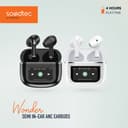 سماعة بلوتوث بورودو Soundtec Wonder TWS مع شاشة تعمل باللمس بلون اسود Porodo Soundtec Wonder TWS Earphone with Touch Screen Black