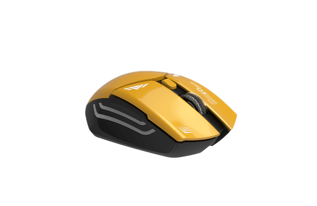 Porodo Gaming 2in1 2.4G Wireless Mouse DPI 1600 - Yellow - 700911