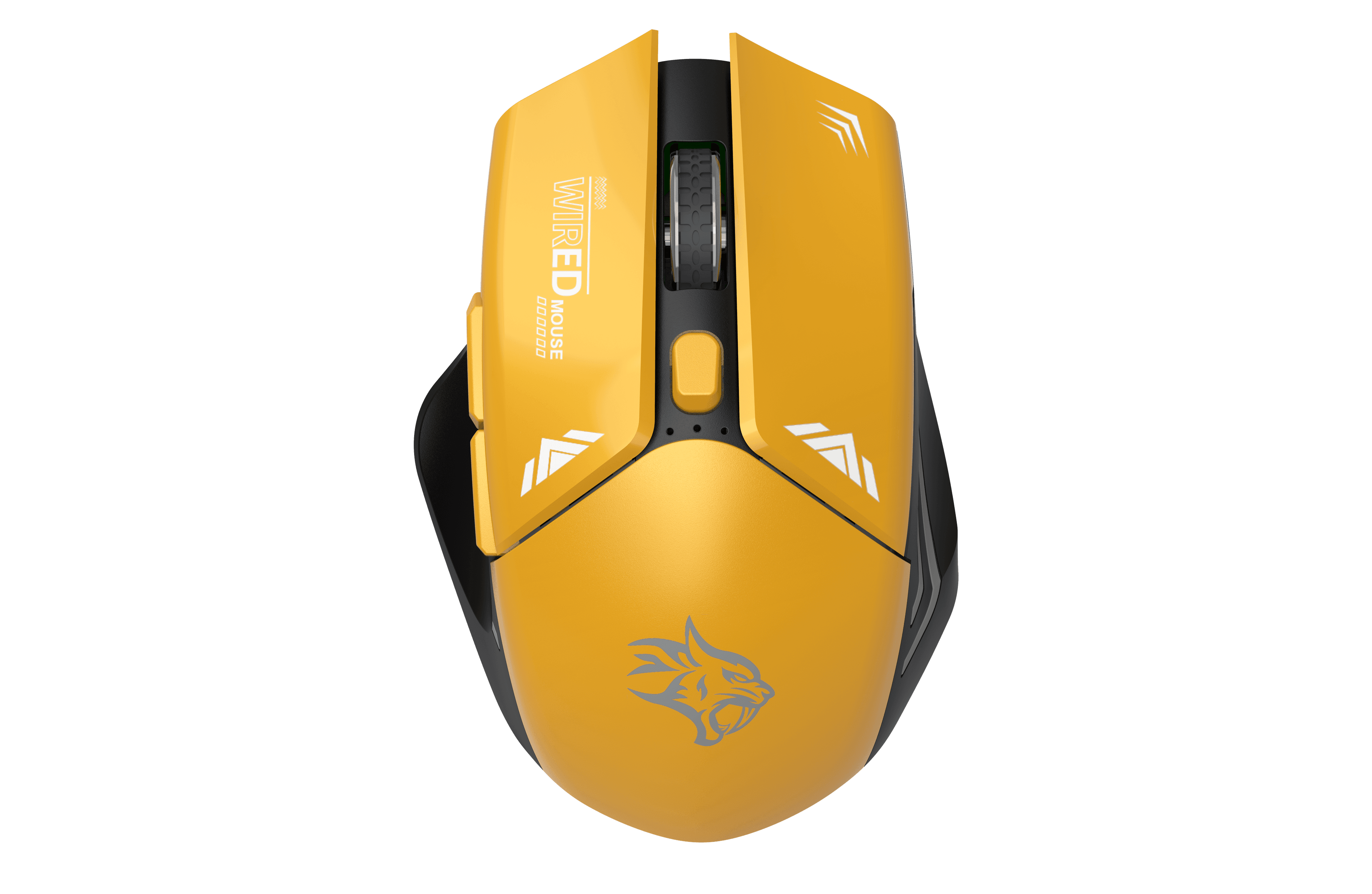 ماوس ألعاب تردد 2.4 غيغا  أصفر بورودو Porodo Gaming 2in1 2.4G Wireless Mouse DPI 1600 - Yellow