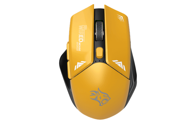 Porodo Gaming 2in1 2.4G Wireless Mouse DPI 1600 - Yellow - 974873