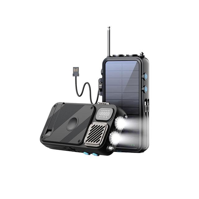 Powerology FM Radio Solar Wireless PowerBank 16000 mAh - Black - SW1hZ2U6MzI3NDA0NQ==