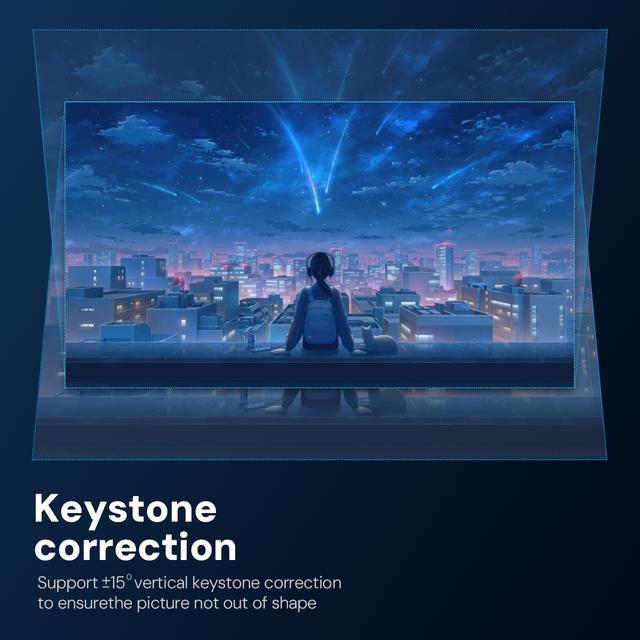 Wownect Mini Projector, LED Portable Projector Full HD 1080P Supported, Phone Projector Compatible with Smartphone, Laptop, TV Stick Connection, Video Projectors for Kids Home Theater