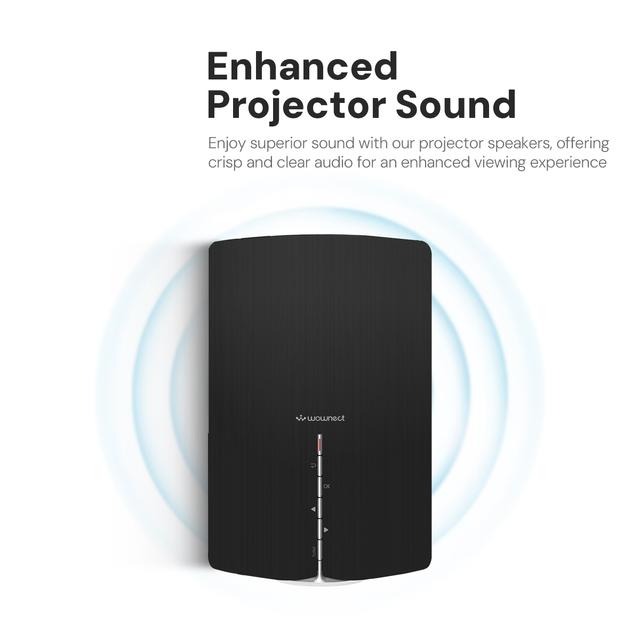 Wownect Mini Projector, LED Portable Projector Full HD 1080P Supported, Phone Projector Compatible with Smartphone, Laptop, TV Stick Connection, Video Projectors for Kids Home Theater