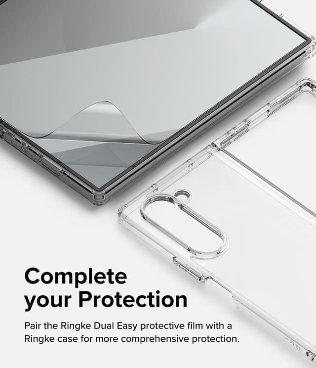 Ringke [2 Pack] Dual Easy Film Compatible with Samsung Galaxy Z Fold 6 Screen Protector, Premium Full Cover Film Easy Application Case Friendly Screen Protector