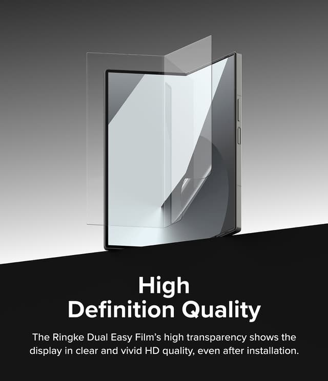 Ringke [2 Pack] Dual Easy Film Compatible with Samsung Galaxy Z Fold 6 Screen Protector, Premium Full Cover Film Easy Application Case Friendly Screen Protector