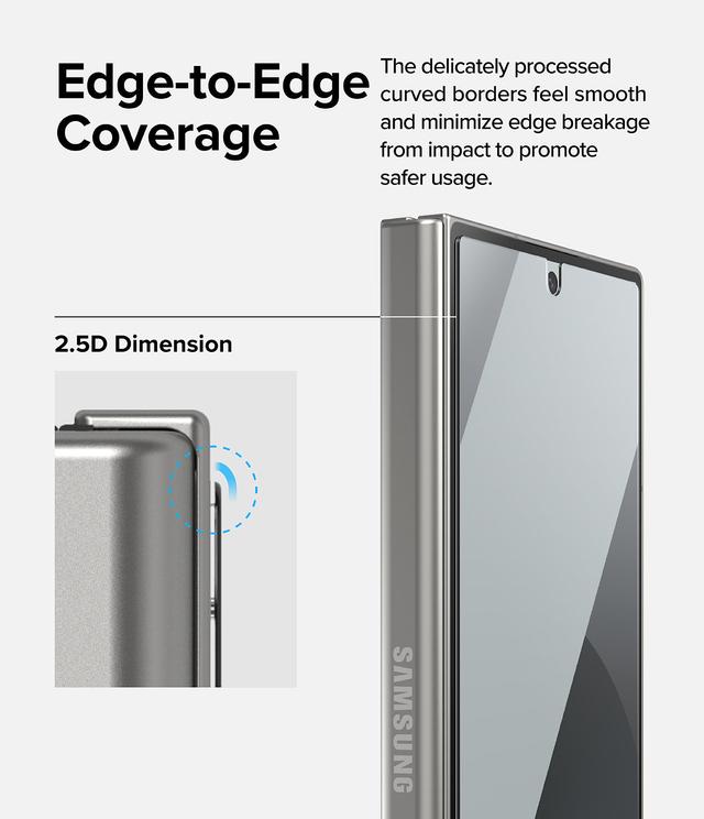 غطاء شاشة لجوال سامسونج جالاكسي Z فولد 6 5G (2024) زجاج قطعتين رينجكي Ringke Cover Display Glass Compatible with Samsung Galaxy Z Fold 6 5G (2024) - SW1hZ2U6MzI4ODMyMQ==