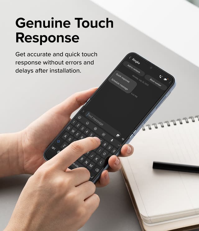 واقي شاشة حماية لجوال سامسونج جالكسي زد فليب 6 قطعتين رينجكي Ringke Dual Easy Film Compatible with Samsung Galaxy Z Flip 6 Screen Protector