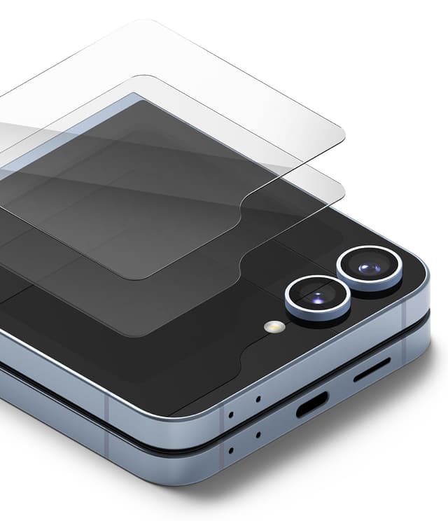 غطاء شاشة لجوال سامسونج جالاكسي Z فليب 6 5G (2024) زجاج قطعتين رينجكي Ringke Cover Display Glass Compatible with Samsung Galaxy Z Flip 6 5G (2024)