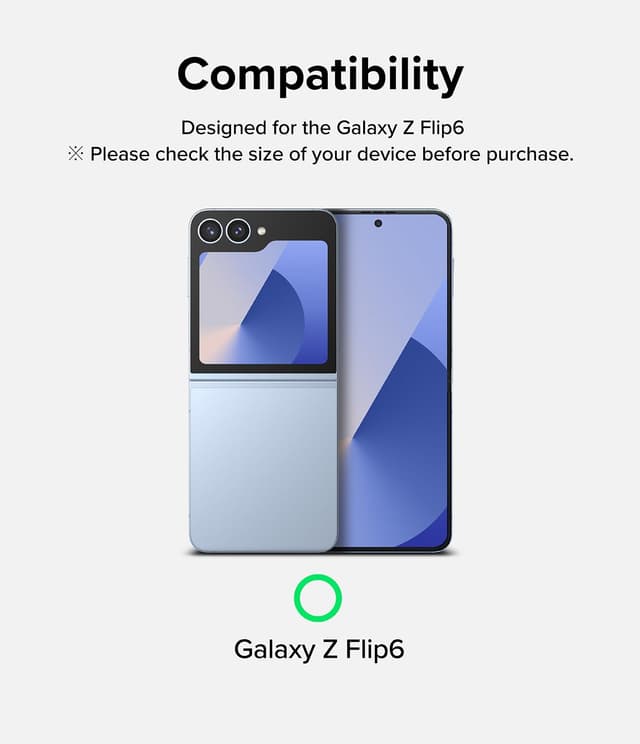 غطاء شاشة لجوال سامسونج جالاكسي Z فليب 6 5G (2024) زجاج قطعتين رينجكي Ringke Cover Display Glass Compatible with Samsung Galaxy Z Flip 6 5G (2024)