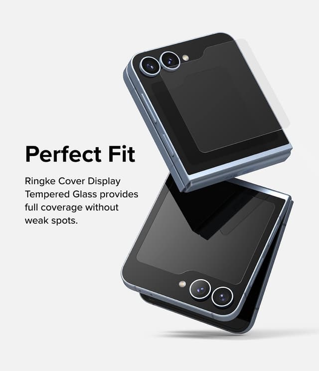 غطاء شاشة لجوال سامسونج جالاكسي Z فليب 6 5G (2024) زجاج قطعتين رينجكي Ringke Cover Display Glass Compatible with Samsung Galaxy Z Flip 6 5G (2024)