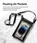 Ringke Waterproof Phone Pouch Floating [Air Pockets] Waterproof Phone Case Compatible with iPhone 14 13 12 11 Pro Max Mini, Dry Bag Designed for Samsung Galaxy S23 Ultra Plus Pixel 7 pro - Black