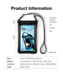 Ringke Waterproof Phone Pouch Floating [Air Pockets] Waterproof Phone Case Compatible with iPhone 14 13 12 11 Pro Max Mini, Dry Bag Designed for Samsung Galaxy S23 Ultra Plus Pixel 7 pro - Black