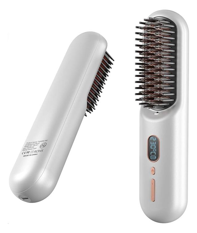 مشط حراري للشعر قابل للشحن 9600 مللي أمبير 230 درجة مئوية Cordless Hair Straightener Brush - SW1hZ2U6MzI0OTgyNw==