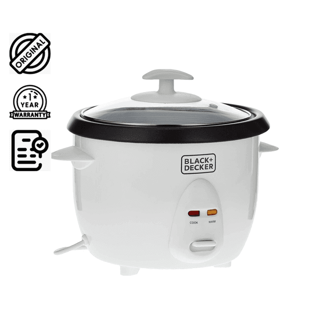 Brown Box 1 Litre Non-Stick Rice Cooker, White - SW1hZ2U6MzIzODE2OA==