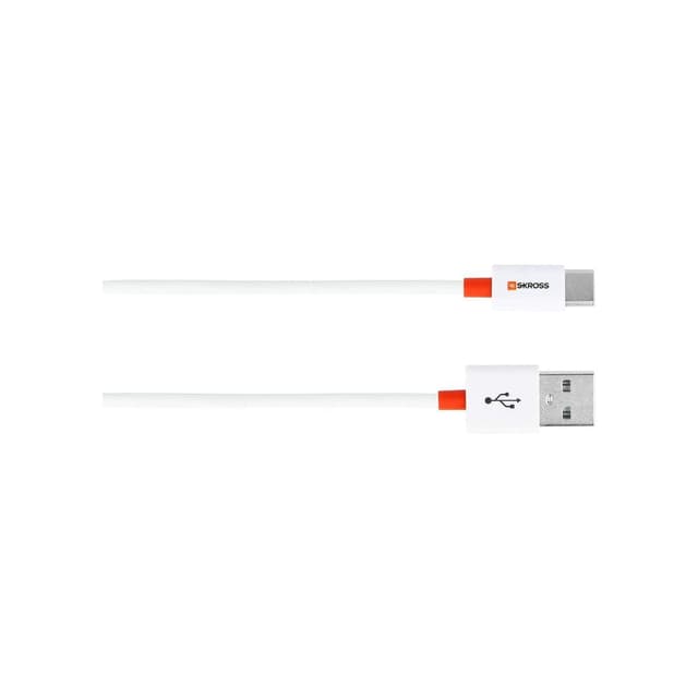 Skross Charge' N Sync Usb Type-C (2.0) Cable, Fast Charging 3a 1 Meter Type C Cable, Data Transfer And Charging At Faster Speed, Designed In Switzerland, 2.700206 White