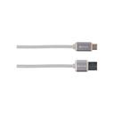 Skross Charge' N Sync Usb Type-C (3.0) Steel Line Cable, Fast Charging 3a Steel Line 1m Type C Cable, Data Transfer And Charging At Faster Speed, Designed In Switzerland, 2.700243 White