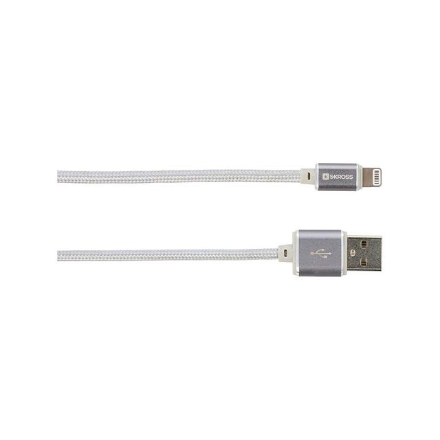 Skross Charge' N Sync Lightning Steel Line Cable,Fast Charging Mfi Certified 1m Lightning Steel Line Cable, For Data Transfer And Charging,Designed In Switzerland & Certified By Apple, 2.700205 White - SW1hZ2U6MzIzNzYwMg==