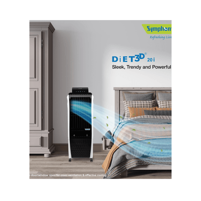 مكيف ارضي متنقل 20 لتر سيفوني Symphony Diet Portable Tower Air Cooler