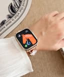 سوار ساعة ابل 38/40/41 ملم جلد للنساء بيج او اوزون O Ozone Leather Band Compatible with Apple Watch