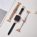 سوار ساعة ابل 38/40/41 ملم جلد للنساء زهري فاتح او اوزون O Ozone Leather Band Compatible with Apple Watch