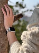 سوار ساعة ابل 38/40/41 ملم جلد للنساء زهري فاتح او اوزون O Ozone Leather Band Compatible with Apple Watch