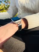 سوار ساعة ابل 38/40/41 ملم جلد للنساء زهري فاتح او اوزون O Ozone Leather Band Compatible with Apple Watch