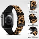 O Ozone Silicone Bands Compatible with Apple Watch Straps 38mm 40mm 41mm Women Men, Stylish Pattern Silicone Straps Replacement Watch Bands for iWatch Series 9 8 7 6 5 4 3 2 1 SE- Leopard Print