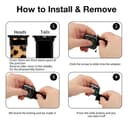 O Ozone Silicone Bands Compatible with Apple Watch Straps 38mm 40mm 41mm Women Men, Stylish Pattern Silicone Straps Replacement Watch Bands for iWatch Series 9 8 7 6 5 4 3 2 1 SE- Leopard Print