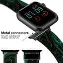 O Ozone Silicone Bands Compatible with Apple Watch Straps 38mm 40mm 41mm Women Men, Stylish Pattern Silicone Straps Replacement Watch Bands for iWatch Series 9 8 7 6 5 4 3 2 1 SE- Green Marble