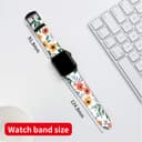 O Ozone Silicone Bands Compatible with Apple Watch Straps 38mm 40mm 41mm Women Men, Stylish Pattern Silicone Straps Replacement Watch Bands for iWatch Series 9 8 7 6 5 4 3 2 1 SE- Flowers Pattern