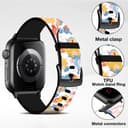 O Ozone Silicone Bands Compatible with Apple Watch Straps 38mm 40mm 41mm Women Men, Stylish Pattern Silicone Straps Replacement Watch Bands for iWatch Series 9 8 7 6 5 4 3 2 1 SE- Colorful