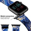 O Ozone Silicone Bands Compatible with Apple Watch Straps 38mm 40mm 41mm Women Men, Stylish Pattern Silicone Straps Replacement Watch Bands for iWatch Series 9 8 7 6 5 4 3 2 1 SE- Blue Marble