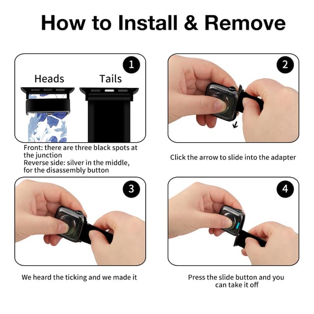 O Ozone Silicone Bands Compatible with Apple Watch Straps 38mm 40mm 41mm Women Men, Stylish Pattern Silicone Straps Replacement Watch Bands for iWatch Series 9 8 7 6 5 4 3 2 1 SE- Blue Flowers