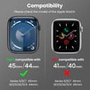 جراب ساعة ابل وتش متوافقة مع جميع الاصدارات لون اسود وفضي من او اوزون O Ozone Silicone Rubber Band with Metal Case Compatible with Apple Watch 45mm 44mm Men