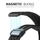 سوار ساعة ابل وتش الذكية سيليكون مثقب لون برتقالي من او اوزون O Ozone Magnetic Buckle Silicone Band Compatible with Apple watch Series