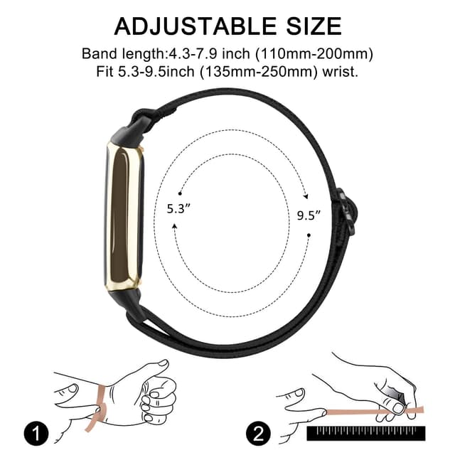 سوار ساعة ذكية فيت بيت لوكس قماش نايلون لون رمادي من او اوزون O Ozone Nylon Band Compatible with Fitbit Luxe Bands for Women Men