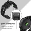 O Ozone Silicone Bands Compatible with Garmin Fenix 7X | Fenix 6X | Fenix 5X | Fenix 5P | 5 Plus | Fenix 6X Pro | Fenix 3, 26mm Easy Fit Soft Silicone Sport Adjustable Replacement Watch Straps- Green