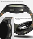 كفر حماية ساعة سامسونغ جالاكسي 7 مقاس 40 ملم مع واقي شاشة أسود غير لامع رينجكي Ringke Slim & Glass Compatible with Samsung Galaxy Watch 7 40mm Case