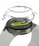 Ringke Slim & Glass Compatible with Samsung Galaxy Watch 7 44mm Case, [Combo] Anti-Scratch Hard PC Frame Protection Cover with HD Clear Tempered Glass Screen Protector -Clear