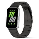 سوار ساعة سامسونغ غلاكسي فيت 3 معدني لون اسود من او اوزون O Ozone Metal Watch Strap Compatible with Samsung Galaxy Fit 3 Wristband Stainless Steel Strap Bracelet for Men Women, Adjustable Replacement Band for Galaxy Fit 3 SM-R390 Smartwatch