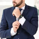 سوار ساعة سامسونغ غلاكسي فيت 3 معدني لون اسود من او اوزون O Ozone Metal Watch Strap Compatible with Samsung Galaxy Fit 3 Wristband Stainless Steel Strap Bracelet for Men Women, Adjustable Replacement Band for Galaxy Fit 3 SM-R390 Smartwatch