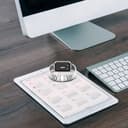 سوار ساعة سامسونغ غلاكسي فيت 3 معدني لون اسود من او اوزون O Ozone Metal Watch Strap Compatible with Samsung Galaxy Fit 3 Wristband Stainless Steel Strap Bracelet for Men Women, Adjustable Replacement Band for Galaxy Fit 3 SM-R390 Smartwatch