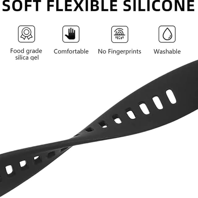 سوار ساعة هواوي باند 8+9 لون بيج من او زون O Ozone Silicone Straps Compatible with Huawei Band 8 Huawei Band 9 Soft Silicone Sport Replacement Band Bracelet Wristband Adjustable Strap with Clasp for Women Men Beige/ivory