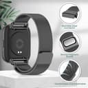 سوار ساعة ريدمي وتش 3 اكتيف و 3 لايت ميلانيز لون فضي من او اوزون O Ozone Milanese Loop Band Compatible with Redmi Watch 3 Active/Redmi Watch 3 Lite