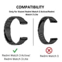 O Ozone Metal Watch Strap Compatible with Redmi Watch 3 Active/Redmi Watch 3 Lite, Stainless Steel Strap Bracelet for Men Women, Adjustable Replacement Band- Gold