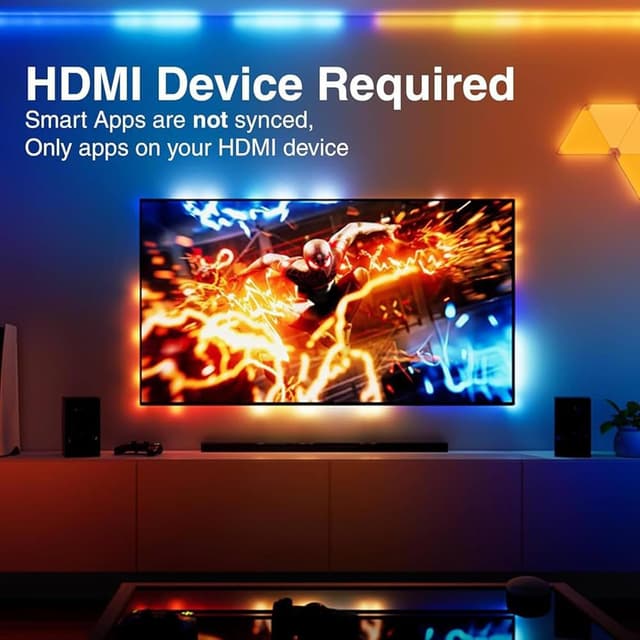 اضاءة ليد شريط واضاءة عامودية تفاعلية للتلفاز Apex Hdmi Sync Tv Backlight And Sync Bar Light