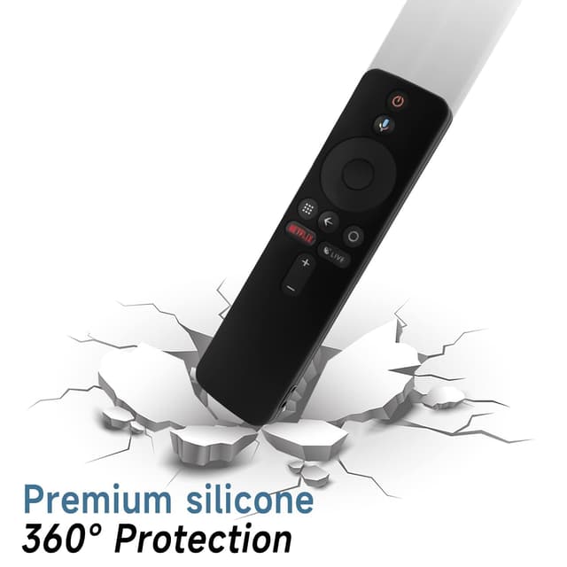 O Ozone Silicone Remote Control Protective Case Cover for Xiaomi Mi Box S/4X Mi TV Stick Smart Tv Box Controller Remote Skin Sleeve Shockproof Protector for Mi TV- Clear